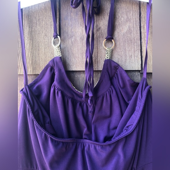 2-Halter Tops Bundle! Apt9 Plum & BWear Black Size-L Embellished Beaded Neckline - Picture 13 of 16
